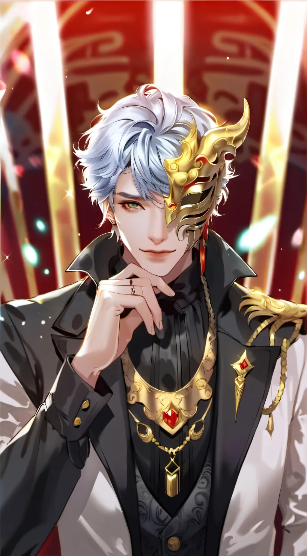 ai character: Adam from hazbin  background