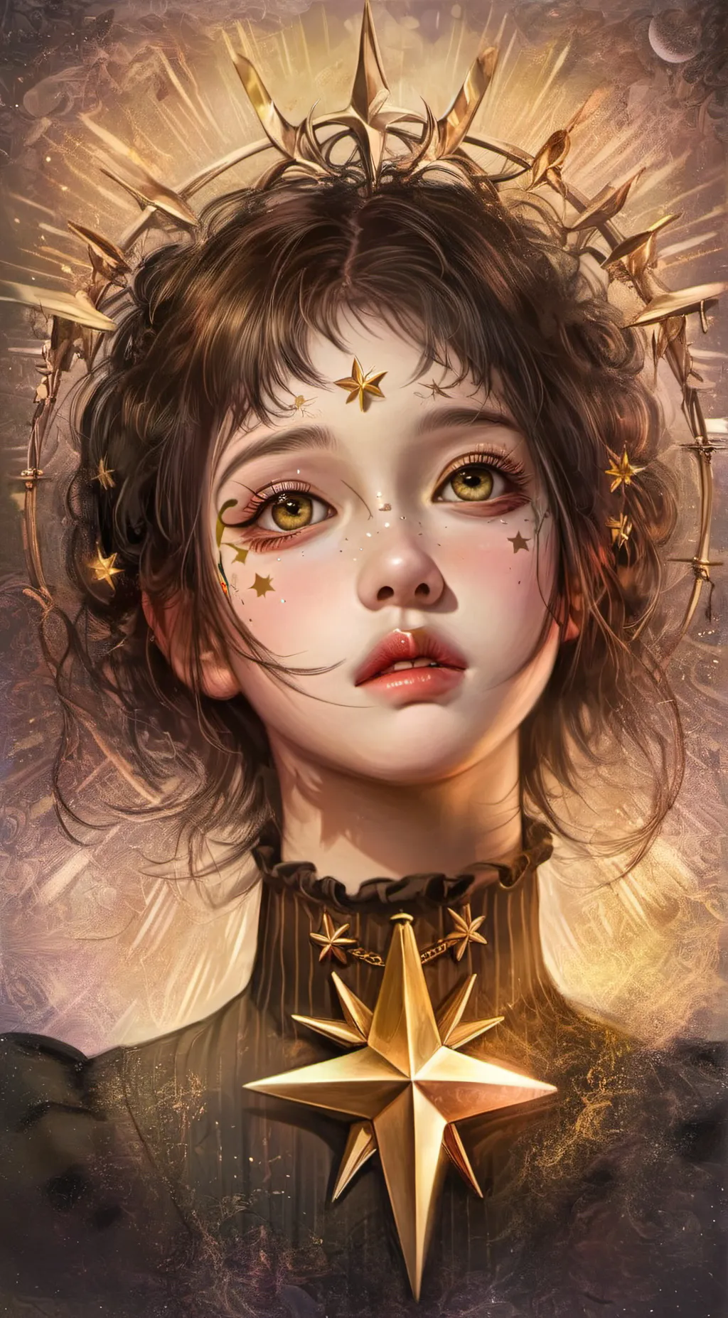 ai character: Amber background