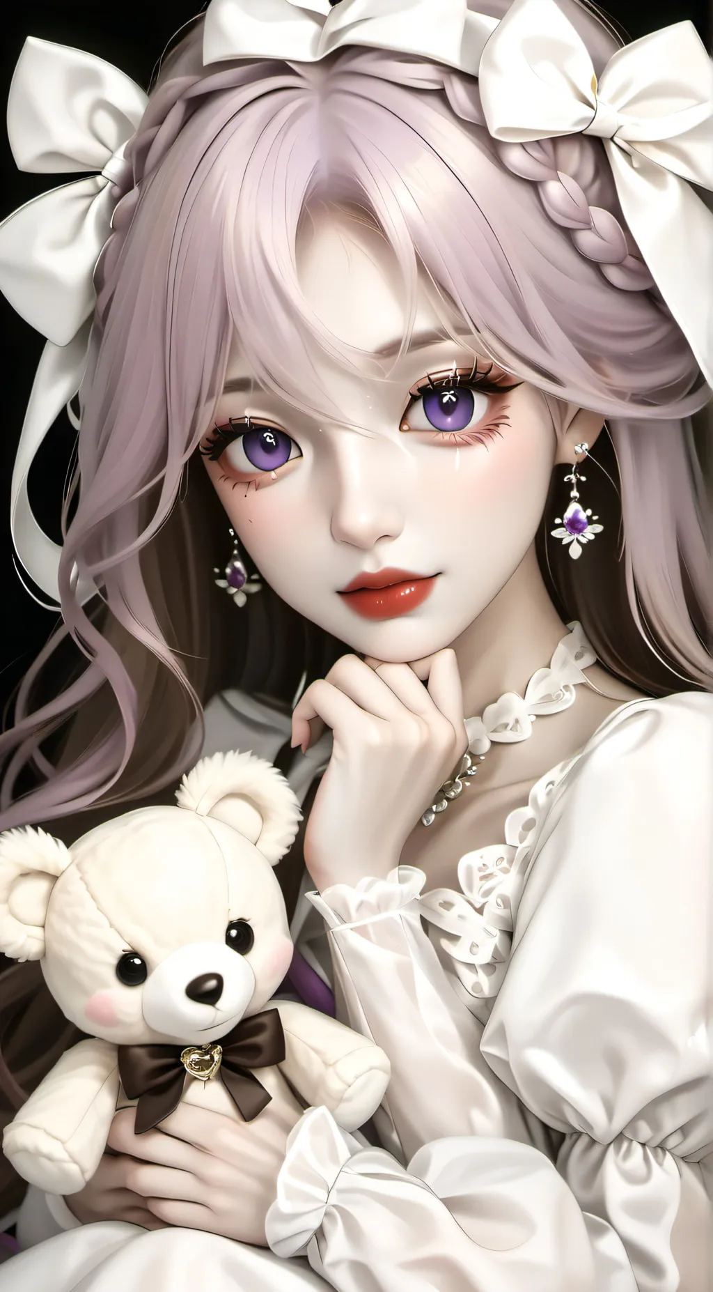 ai character: Violet background