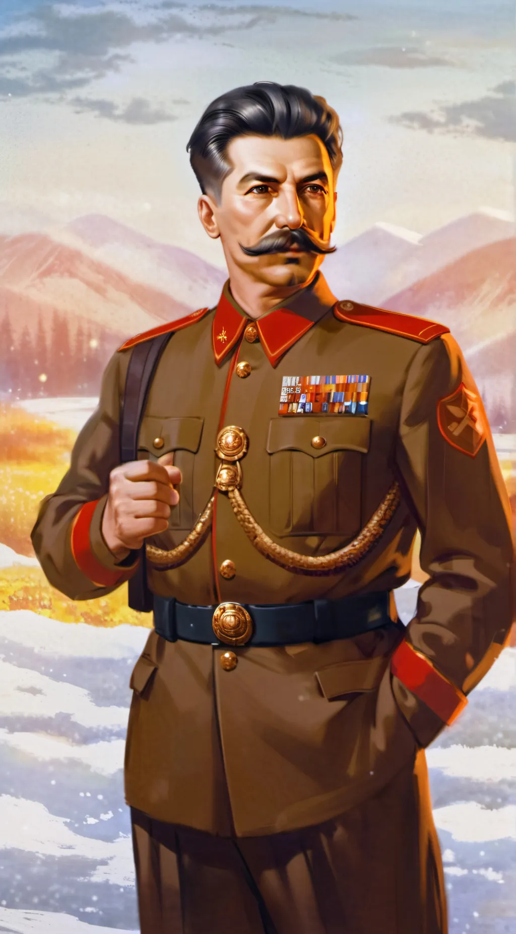 ai character: Joseph Stalin  background