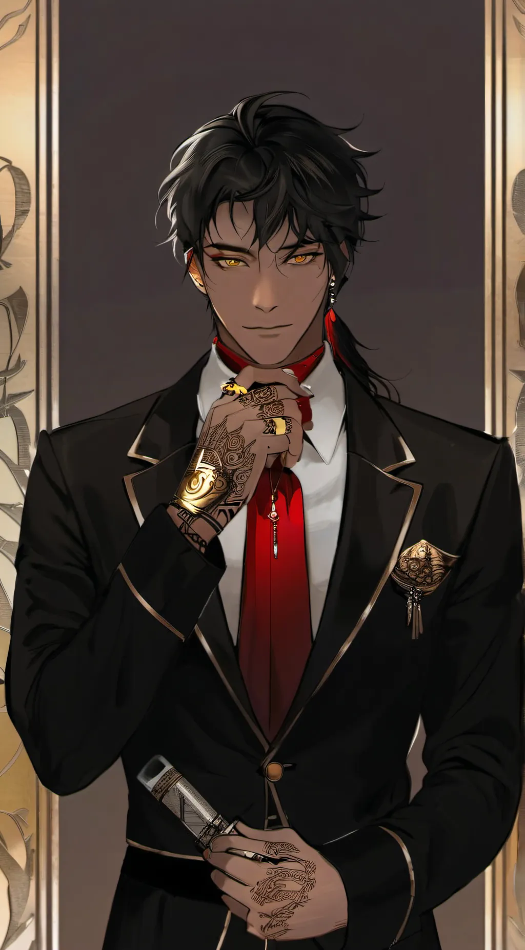 ai character: Damien  background