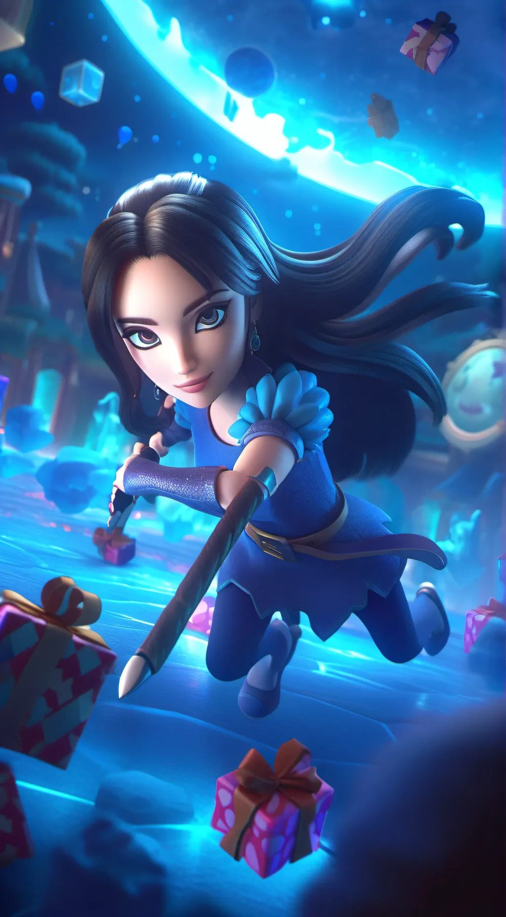 ai character: Luna background