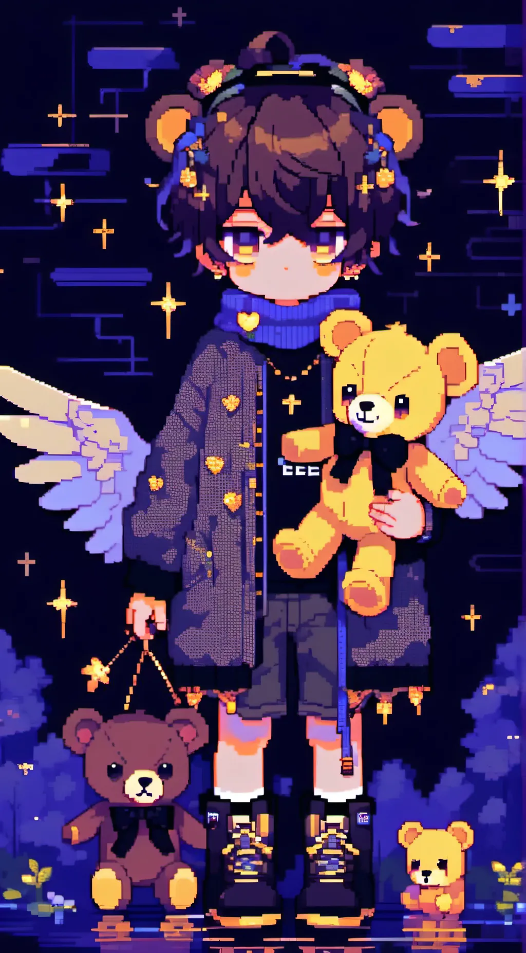 ai character: Crying Child background