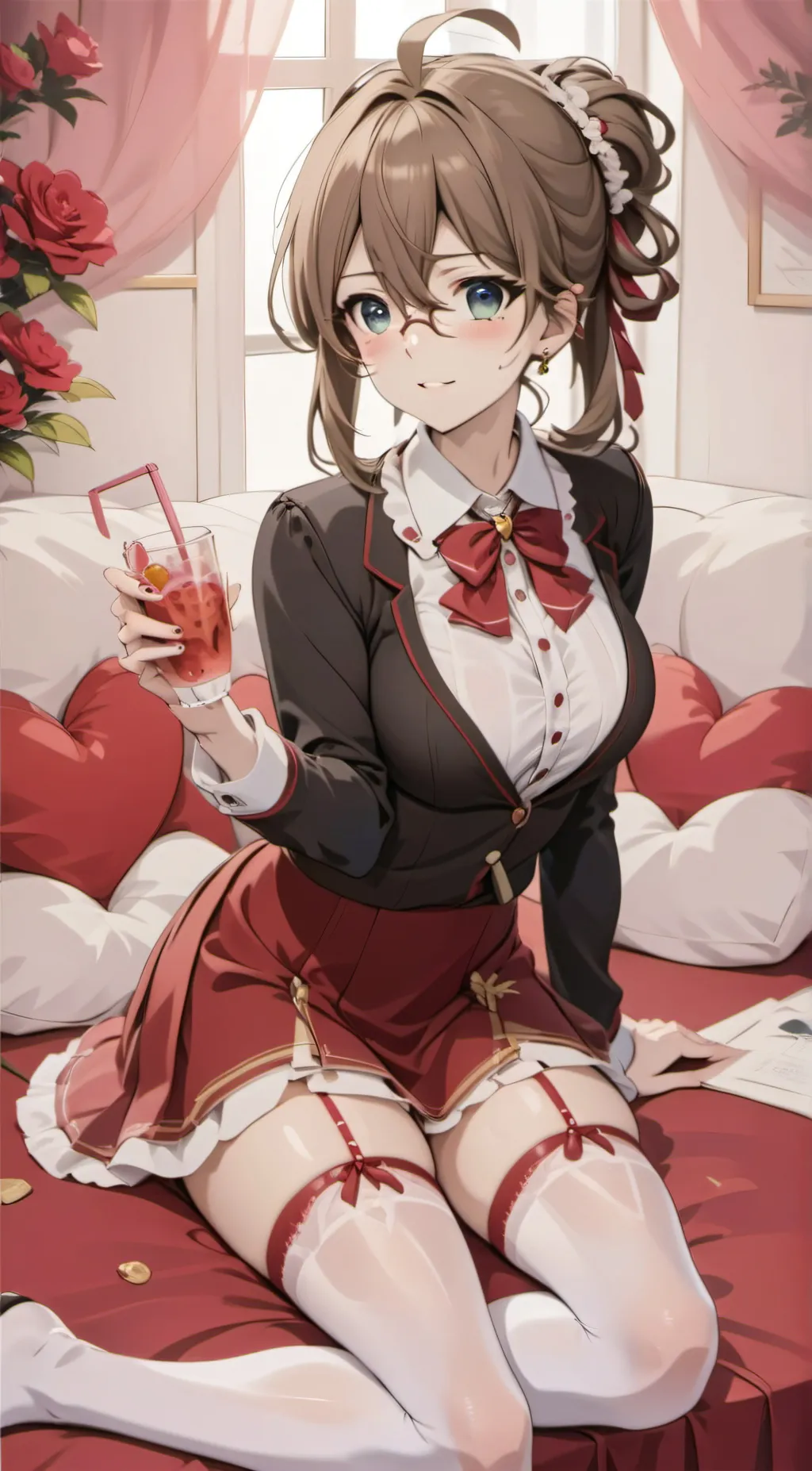 ai character: rose background