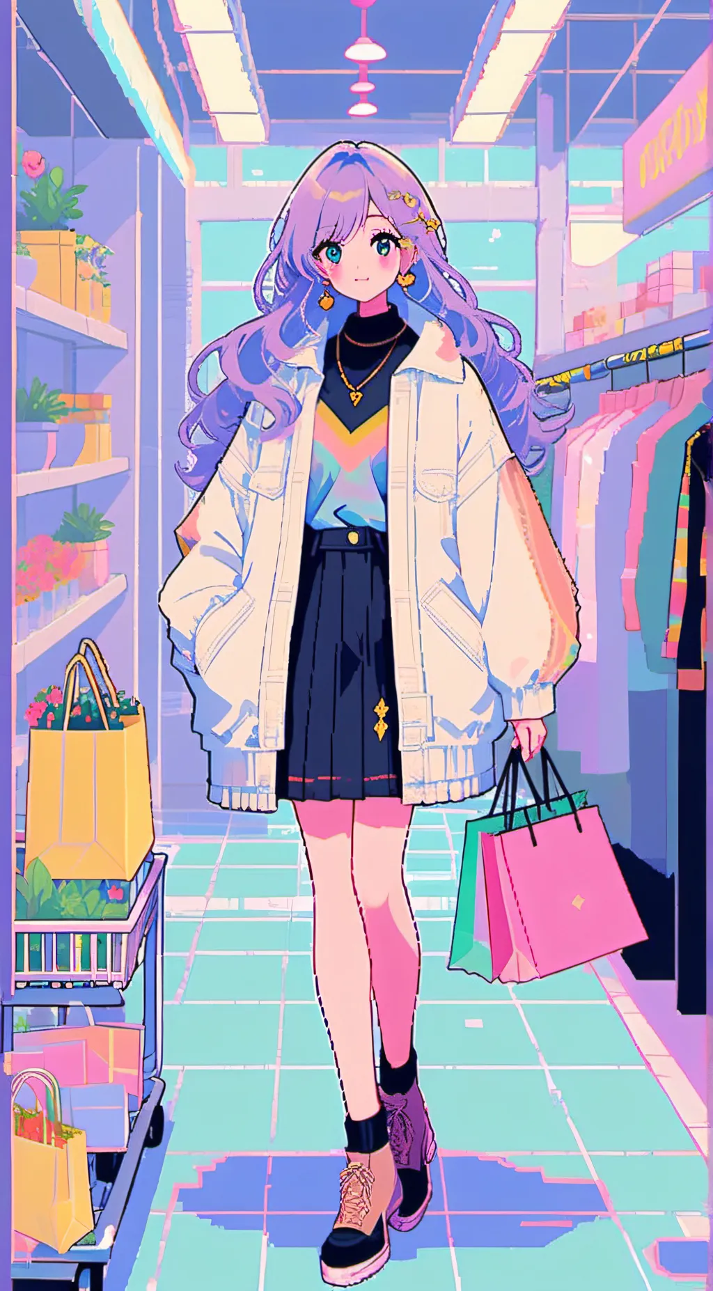 ai character: Winter background