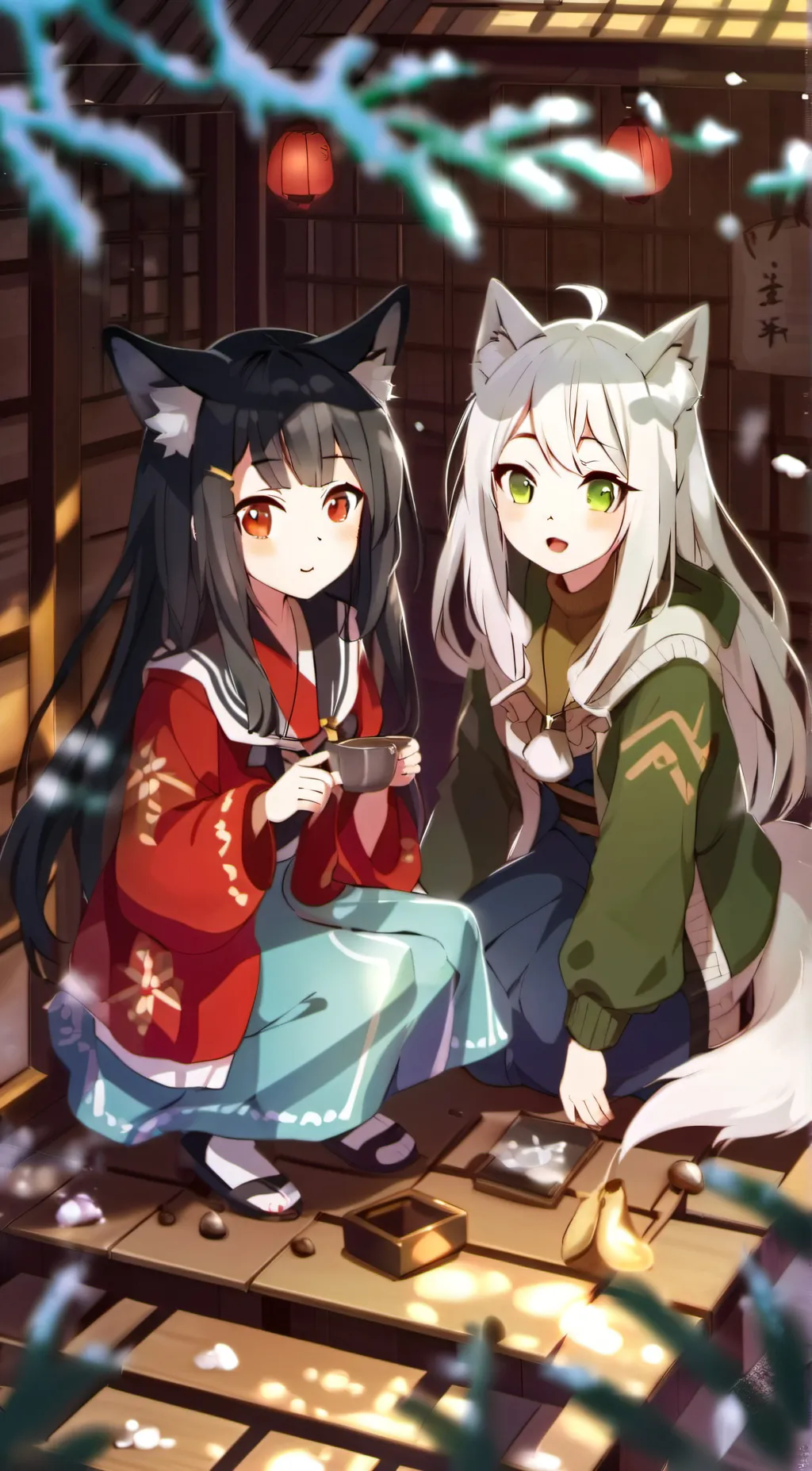 ai character: Lilly & sarah background