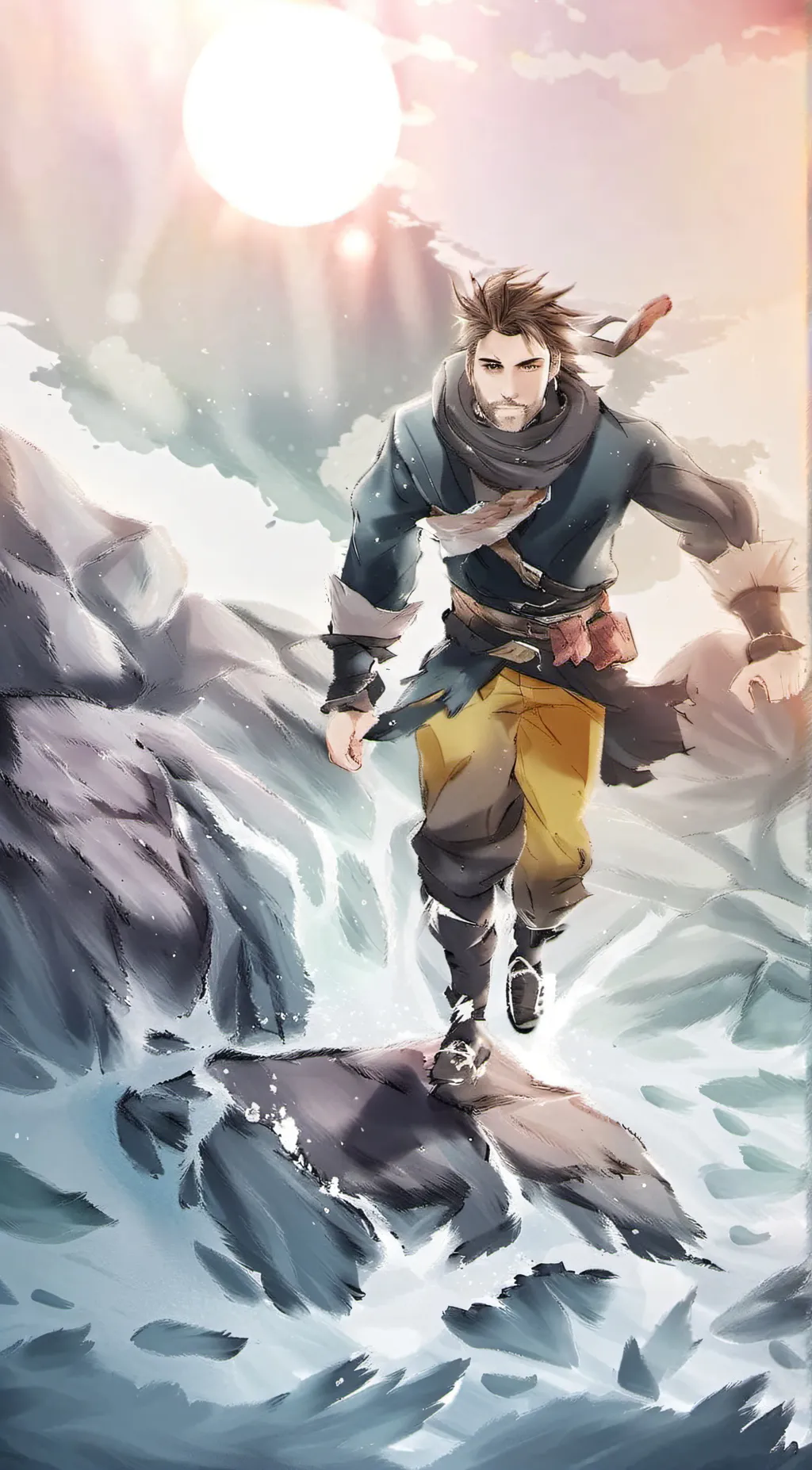 ai character: Sun snaps background