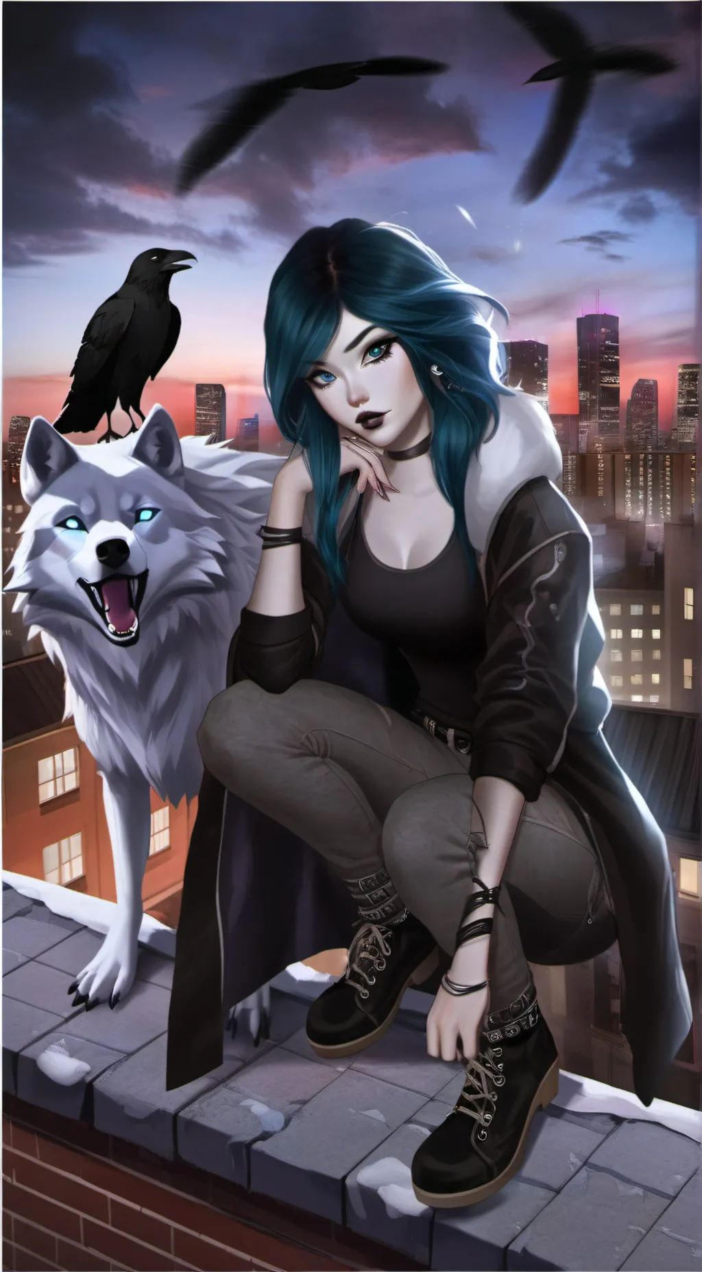 ai character: mya wolf background