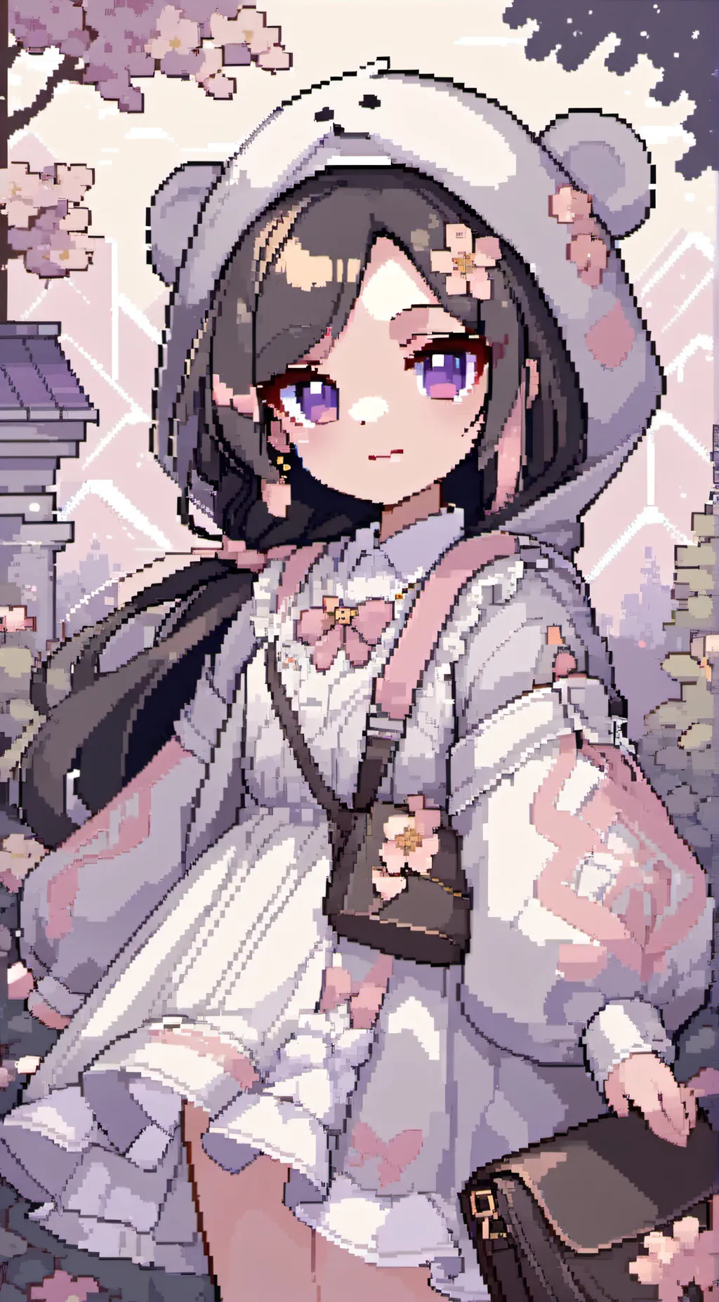 ai character: flower girl background