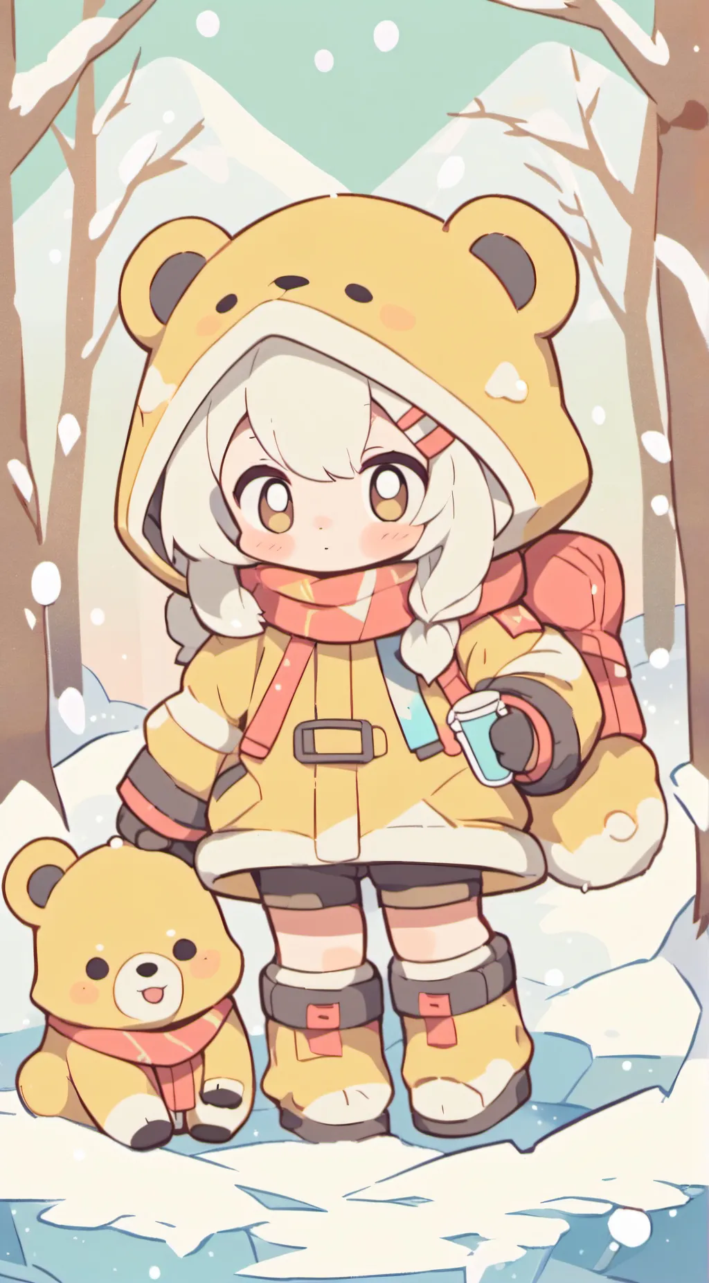 ai character: banana  background