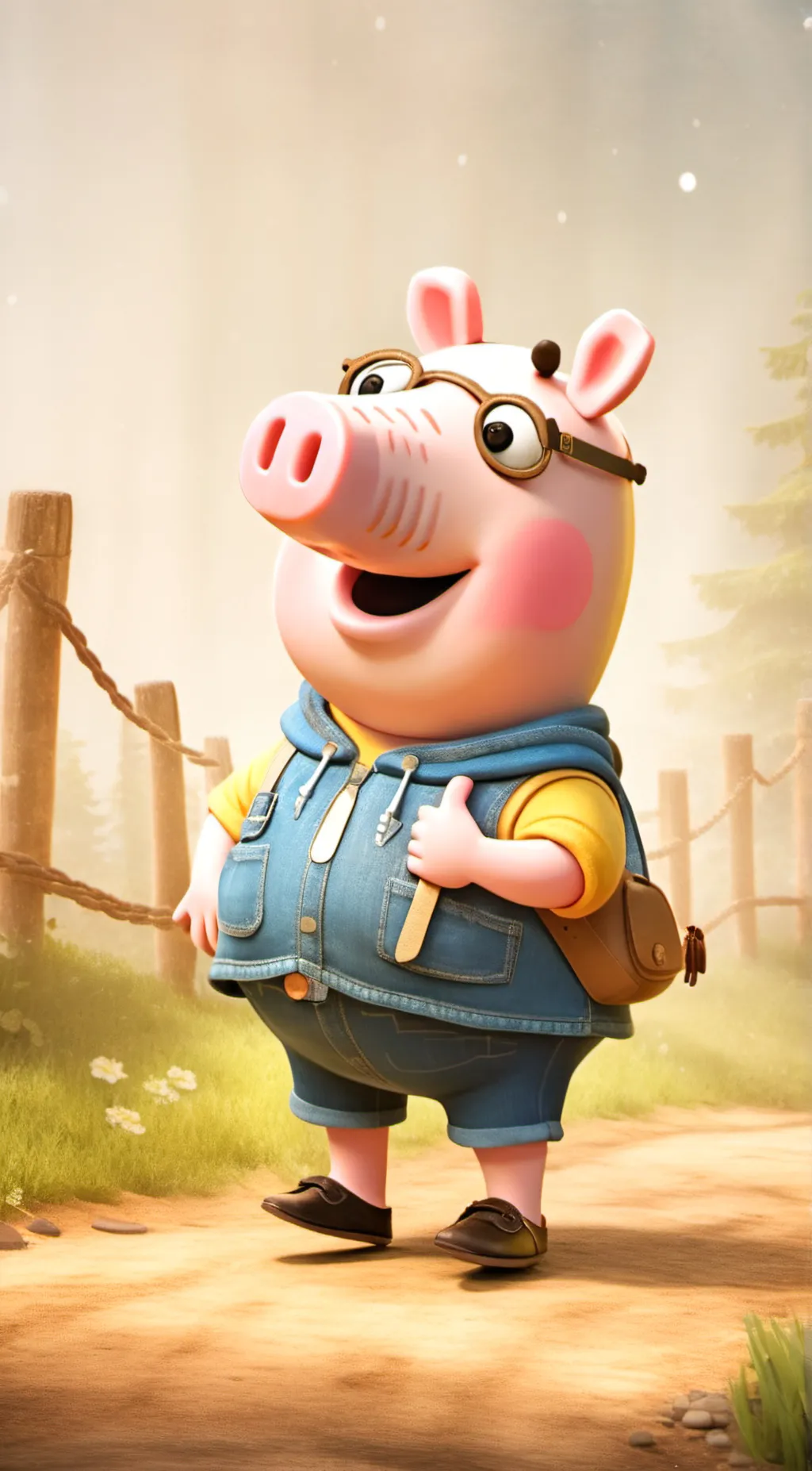 ai character: Peppa Pig background