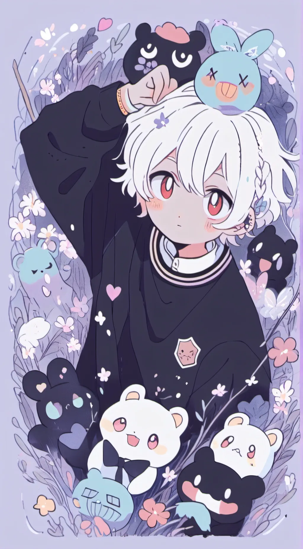 ai character: king cute  background