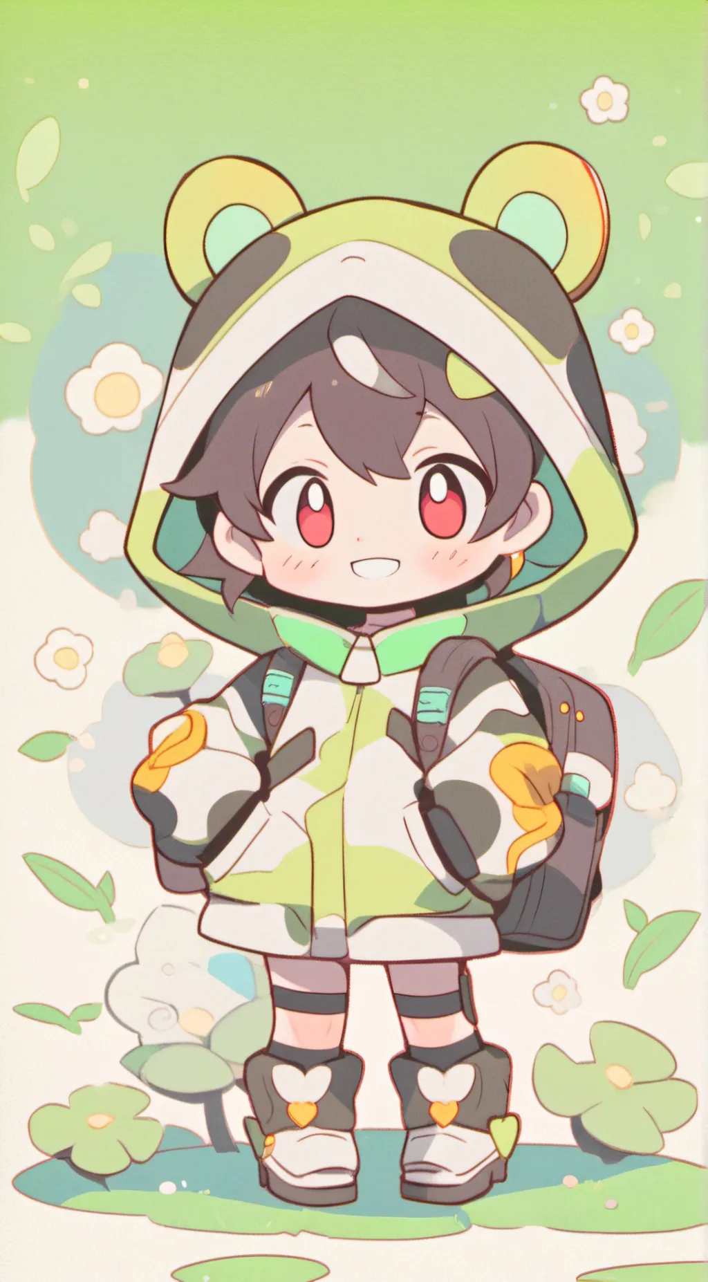 ai character: 한다고 background