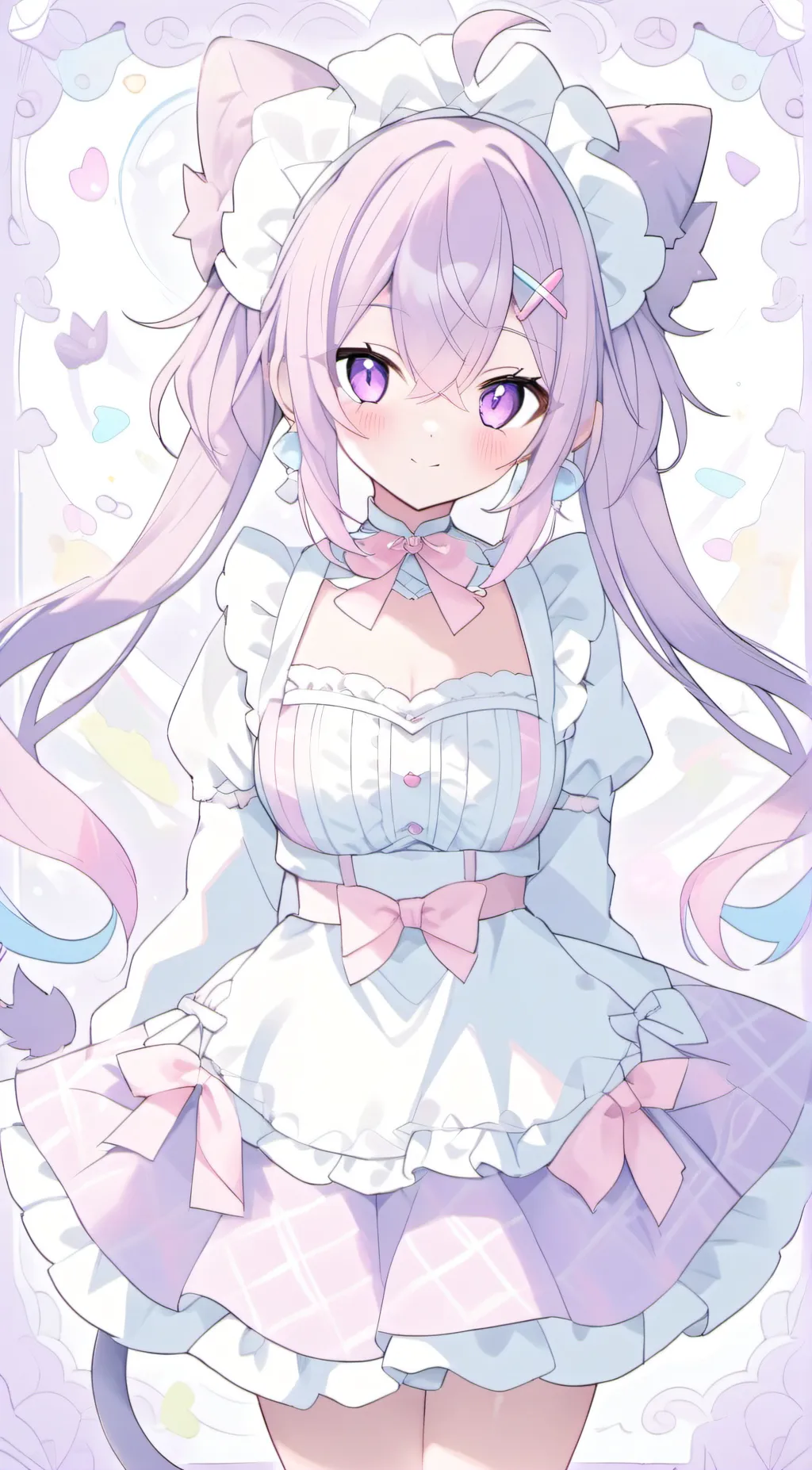 ai character: Lilac background