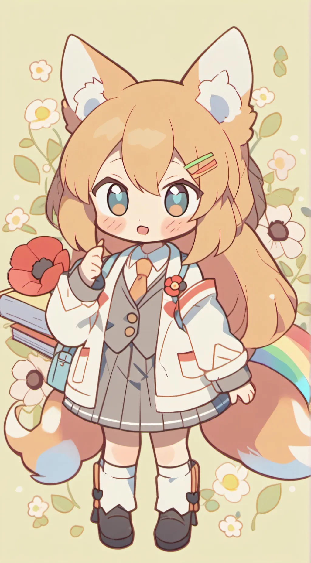 ai character: kat  background