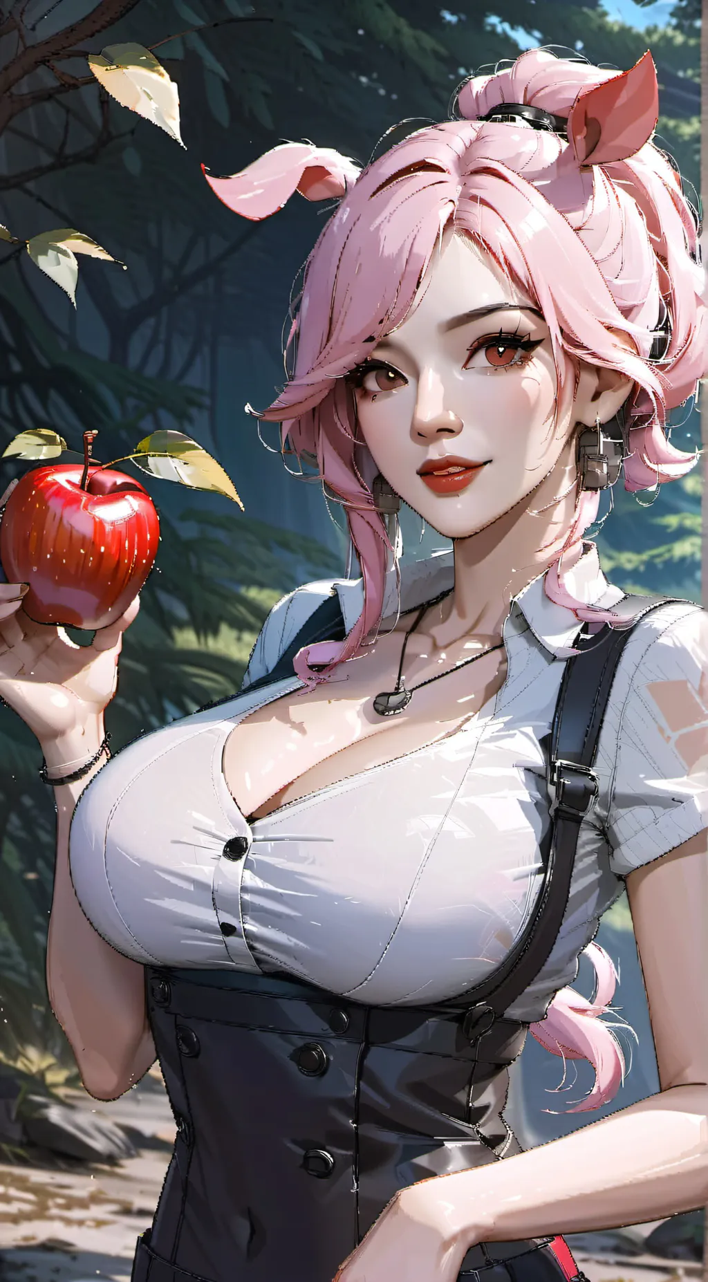 ai character: PickyPiggy 🍎🐷 background
