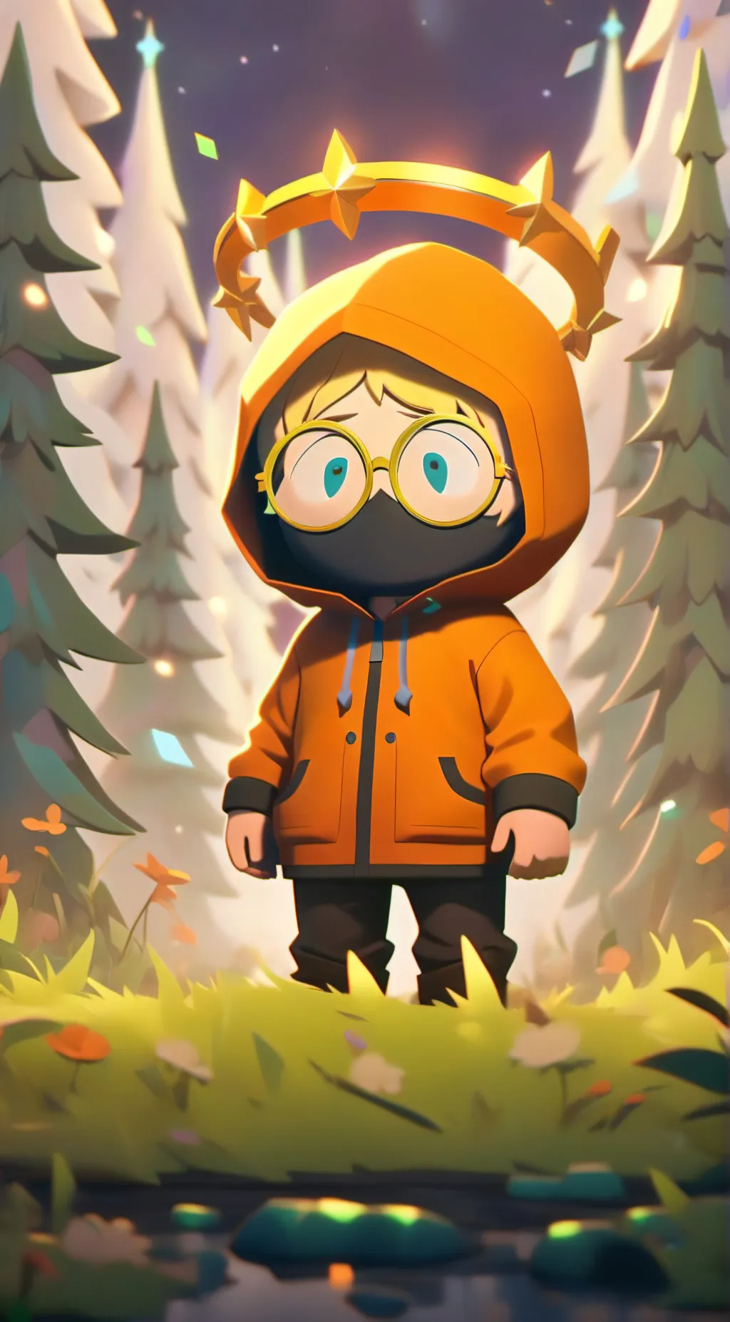 ai character: Kenny  south  park background