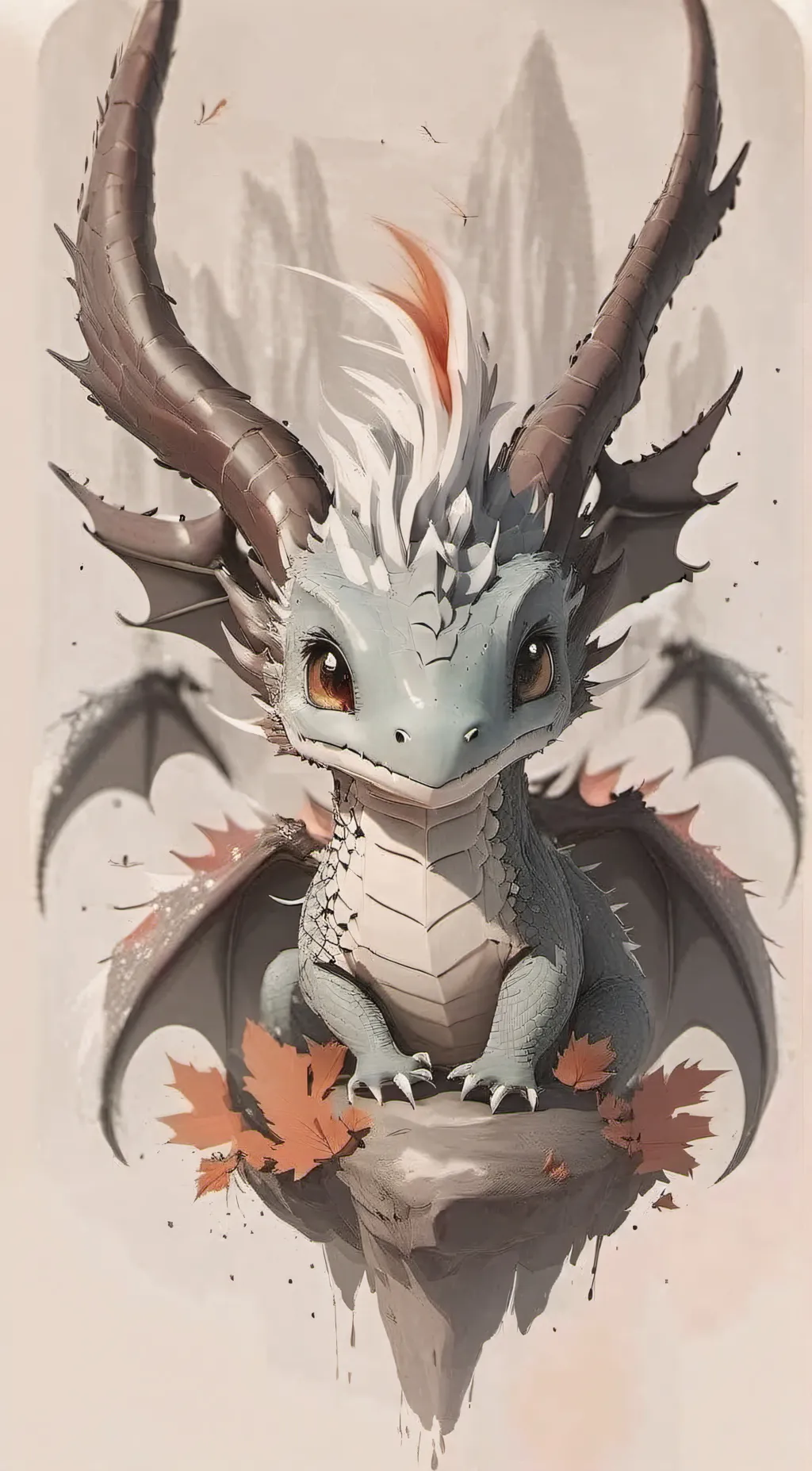 ai character: Baby dragon  background