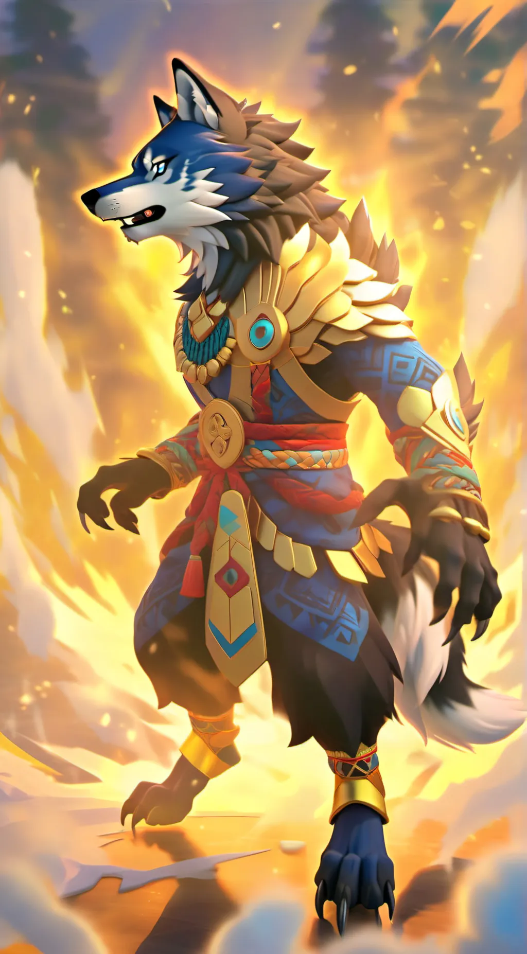 ai character: furry infection background