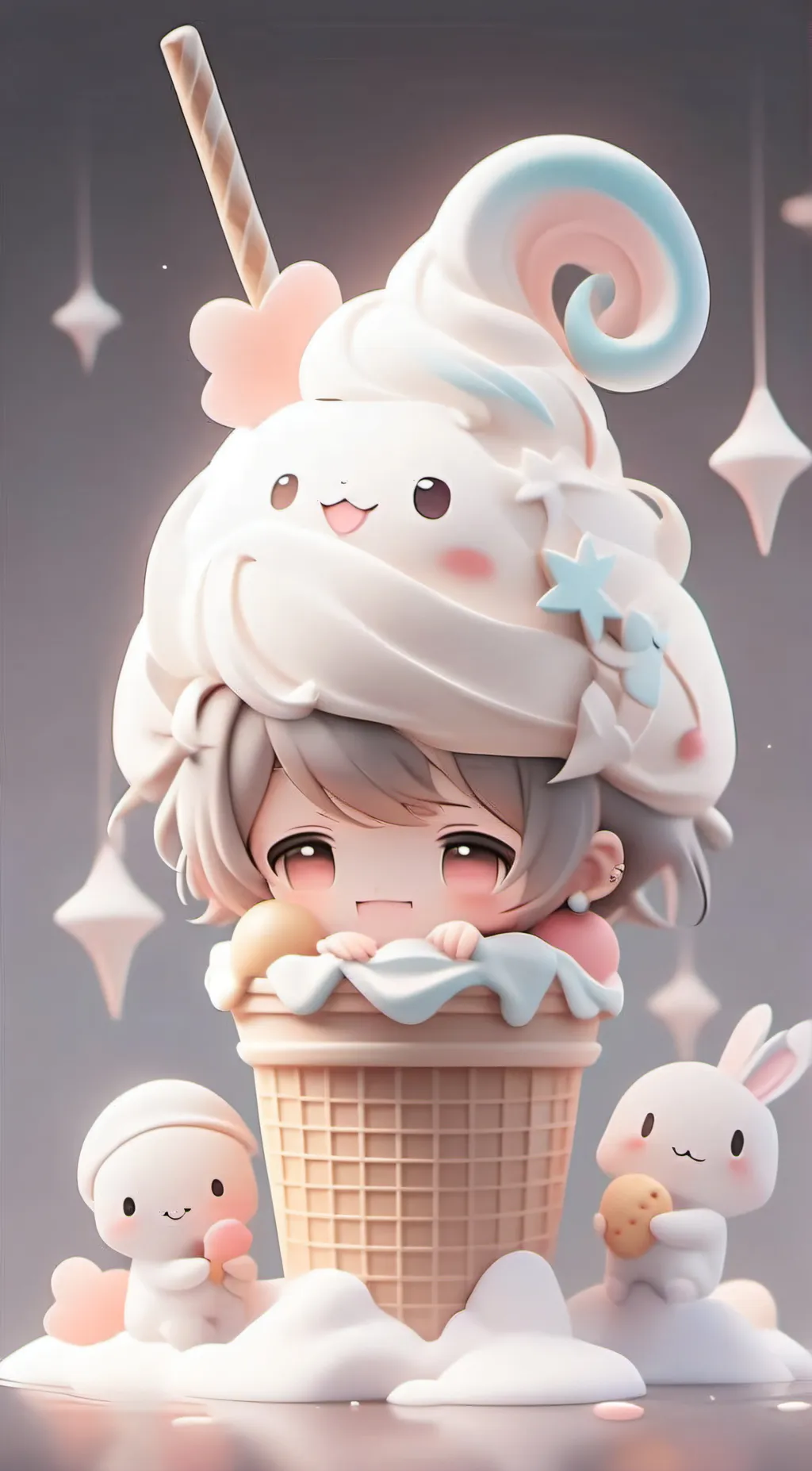 ai character: Ice Cream Flavour background