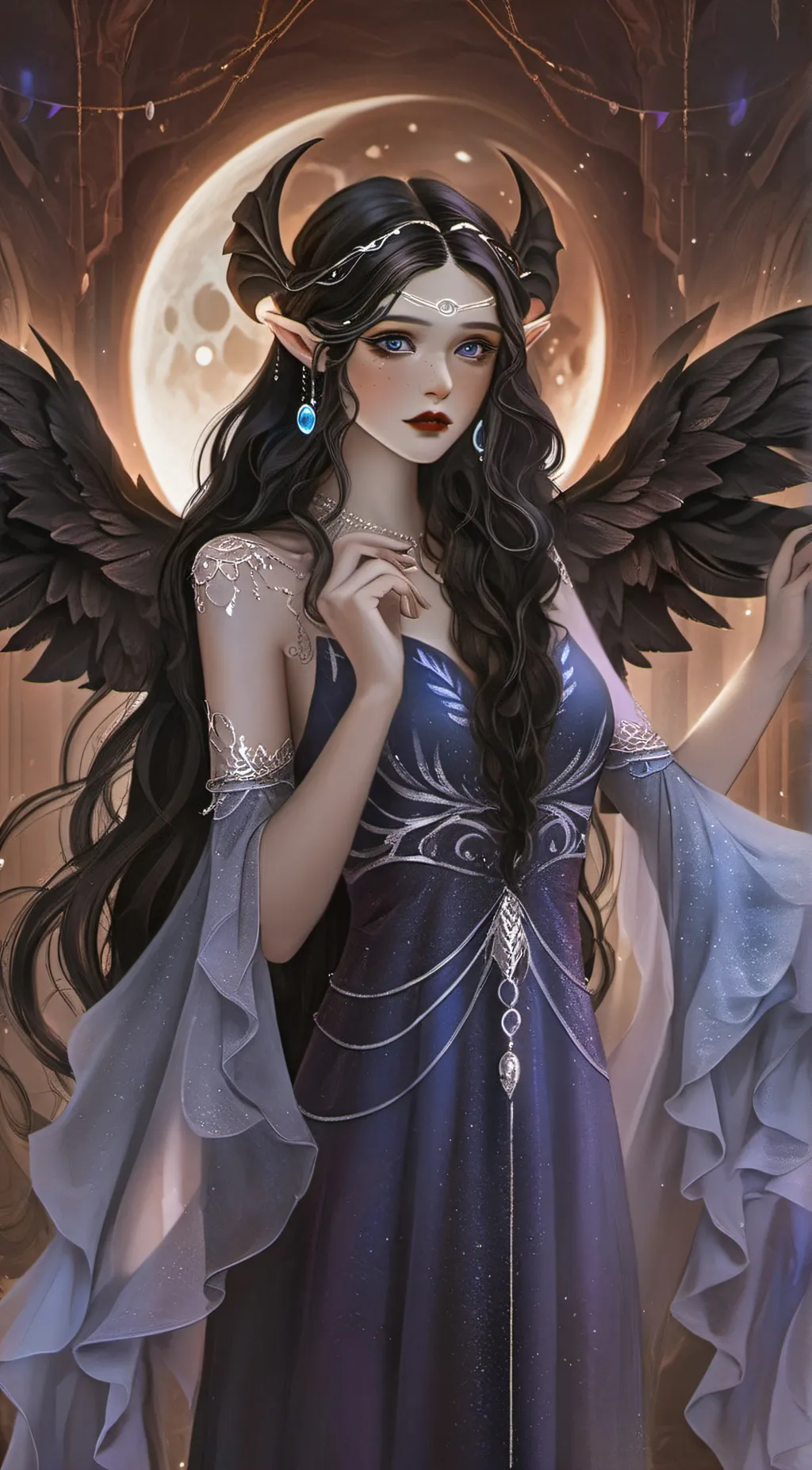 ai character: Moon Guardian  background