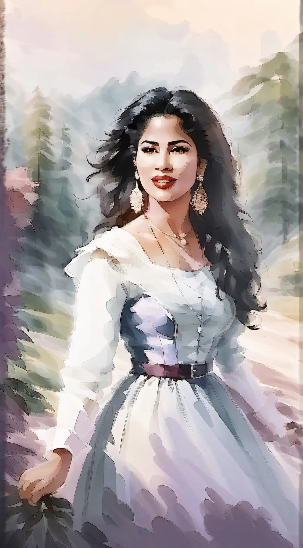 ai character: Selena Quintanilla background