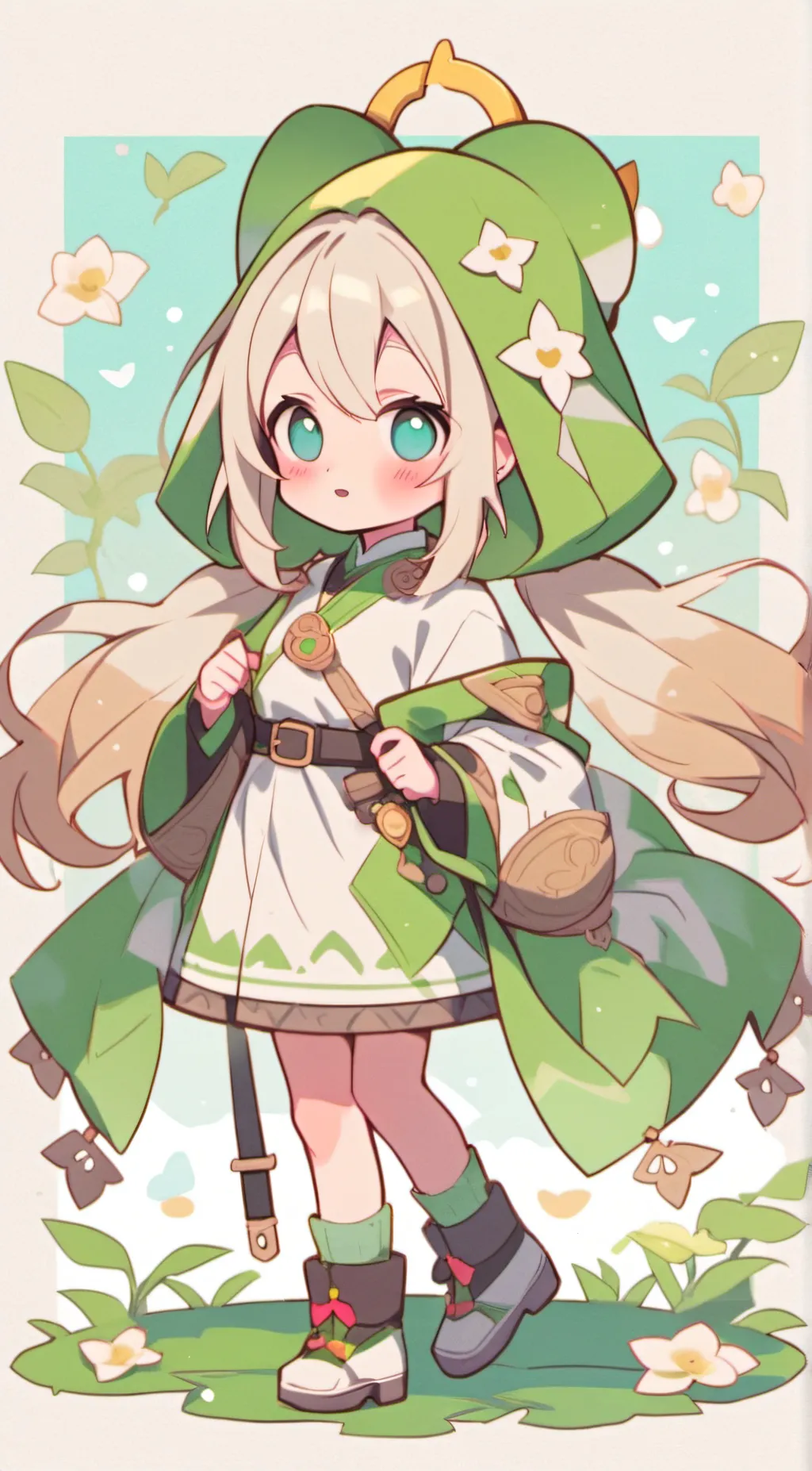 ai character: Violet background