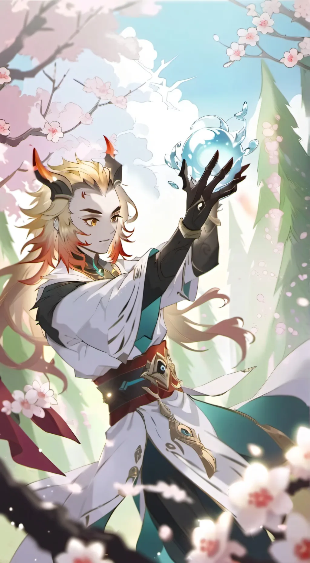 ai character: Demon rengoku background