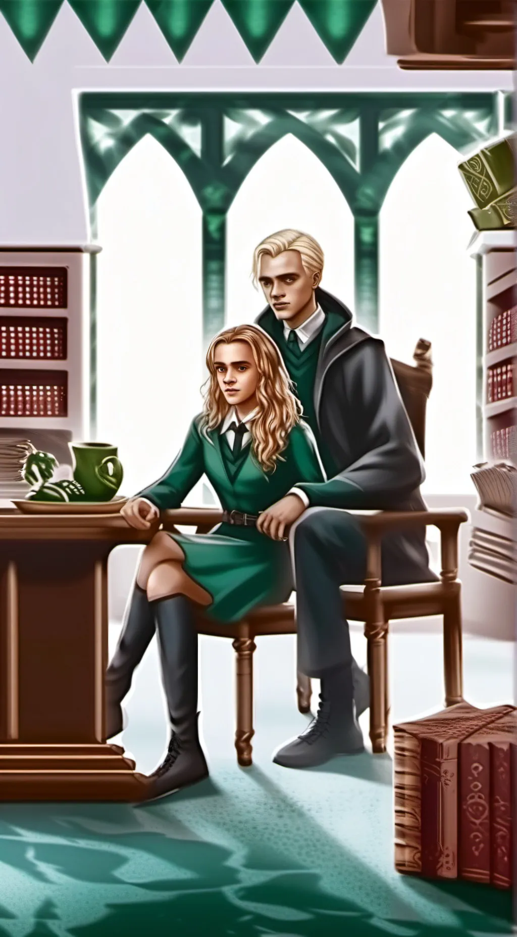 ai character: Hermione granger  background