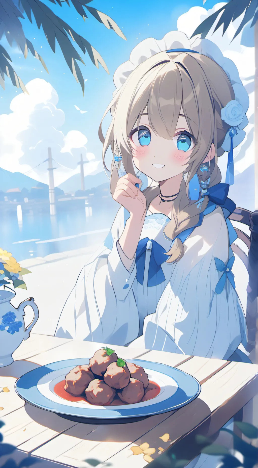 ai character: Sapphire background