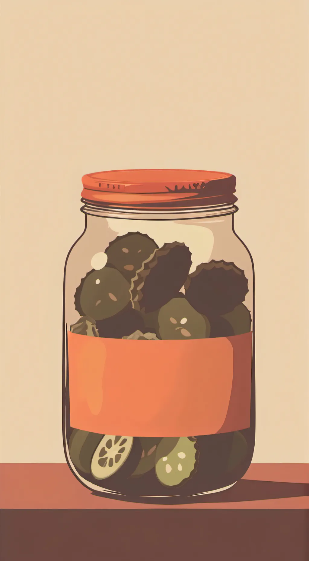 ai character: pickle jar background