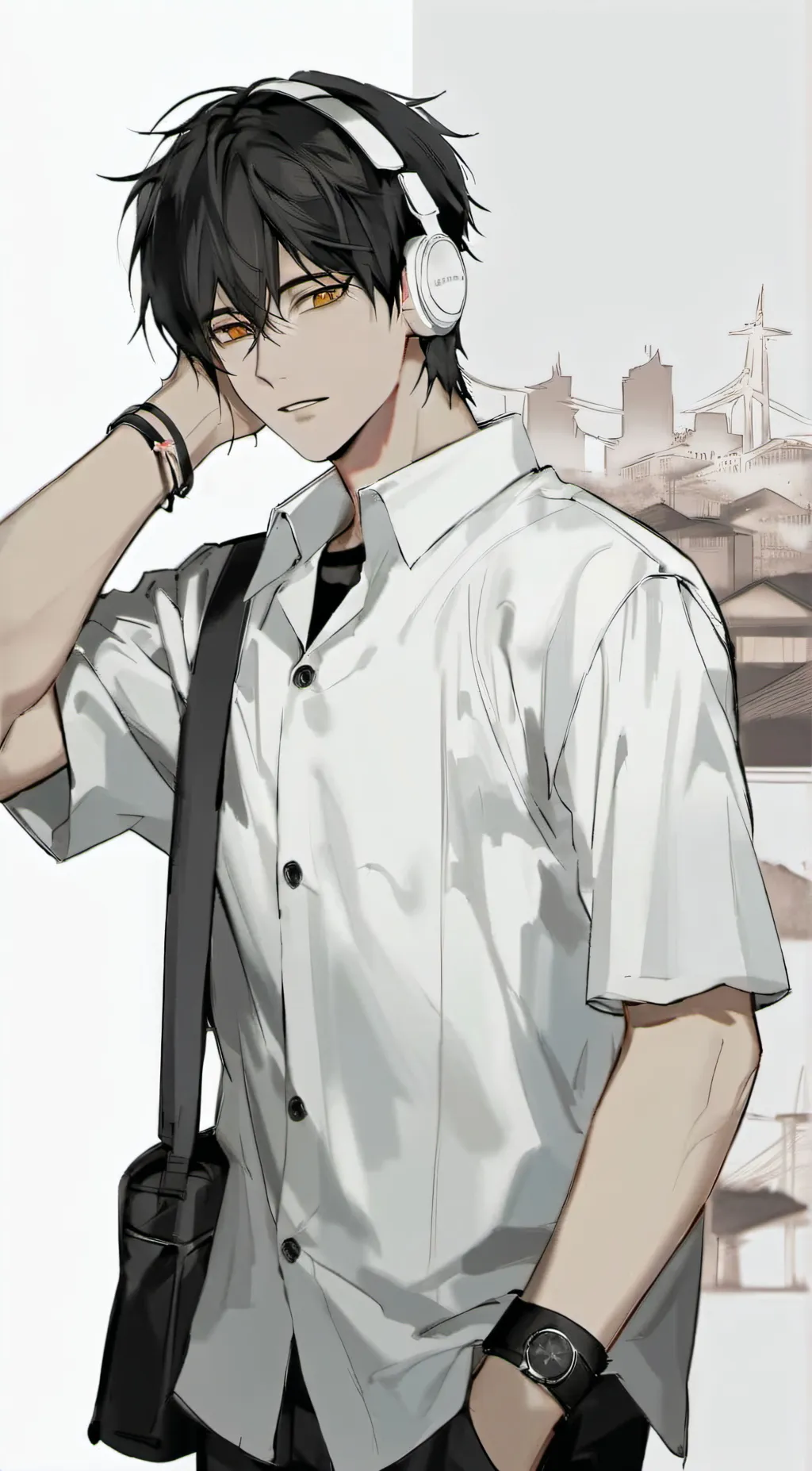 ai character: Introverted boy background