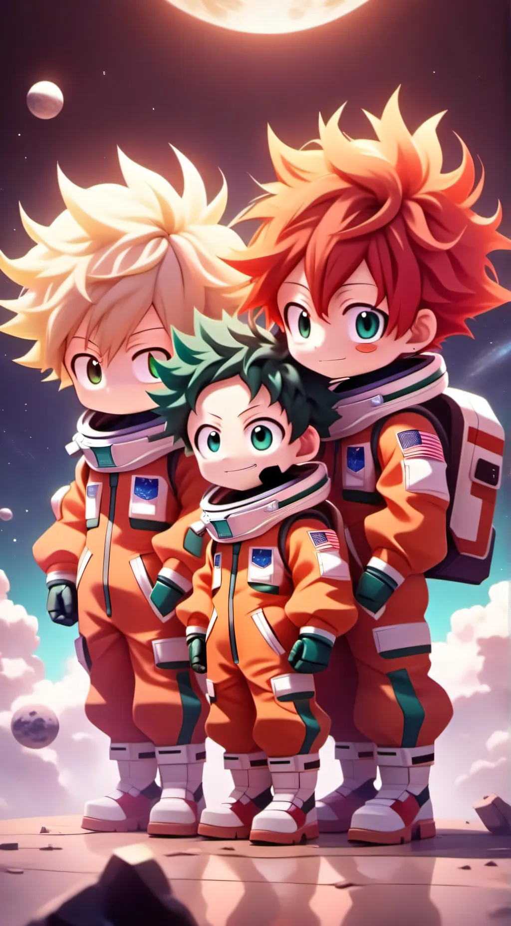 ai character: MHA X AMONG US! background