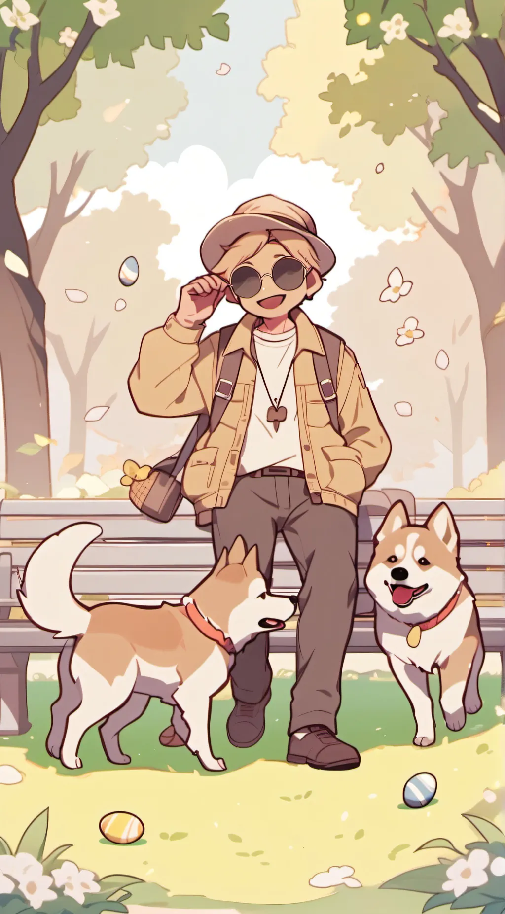 ai character: dogday background