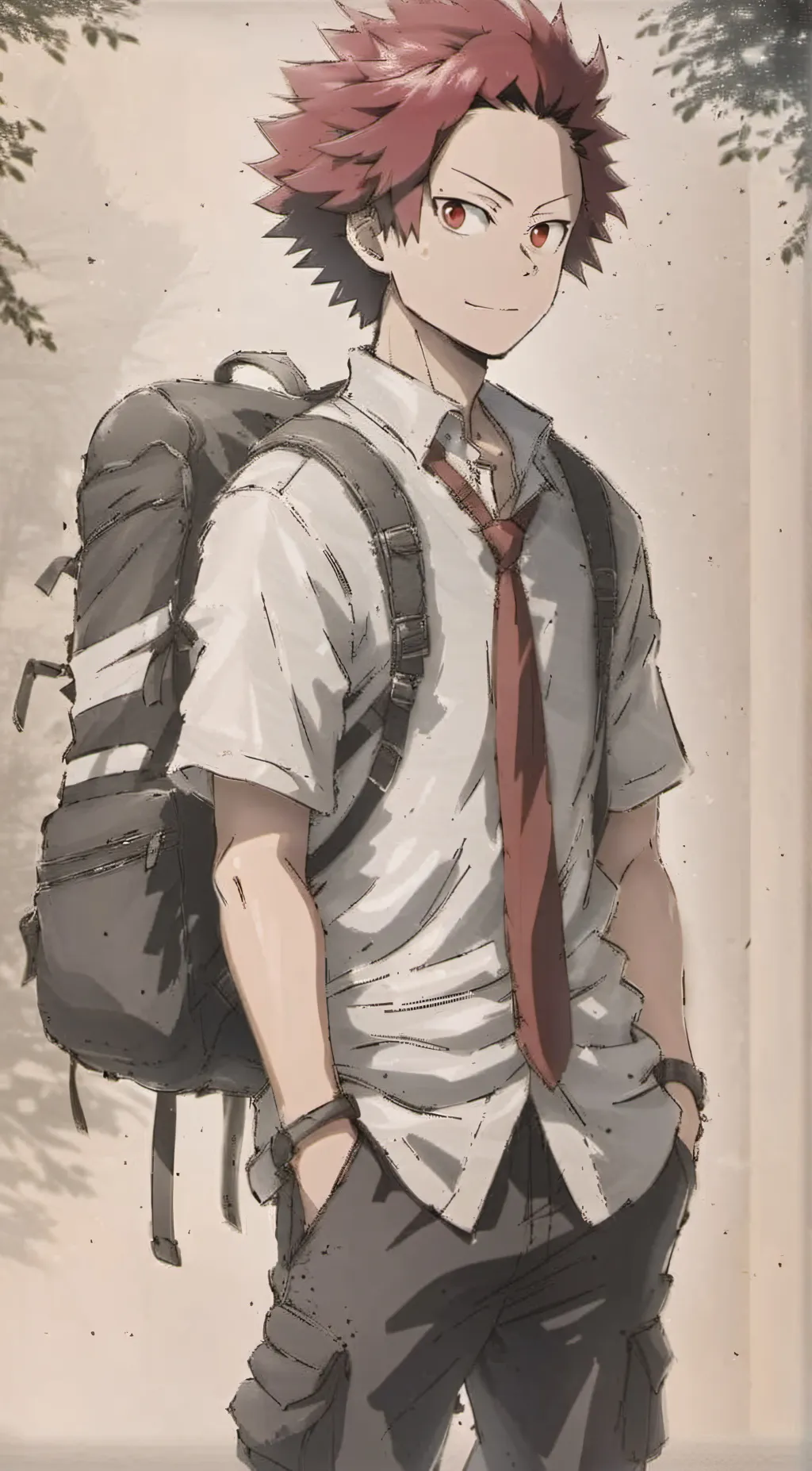 ai character: Kirishima  background