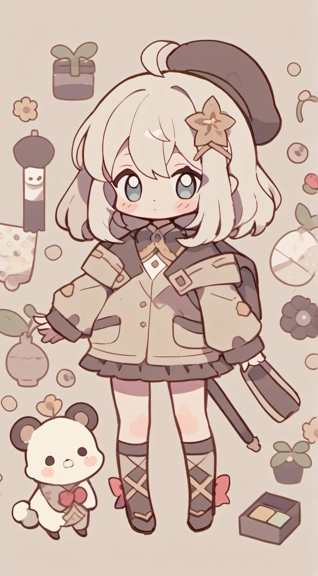 ai character: miss zero background