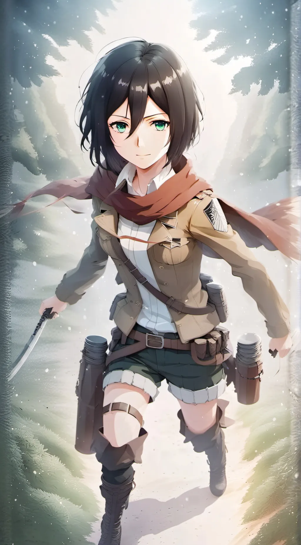 ai character: mikasa  background