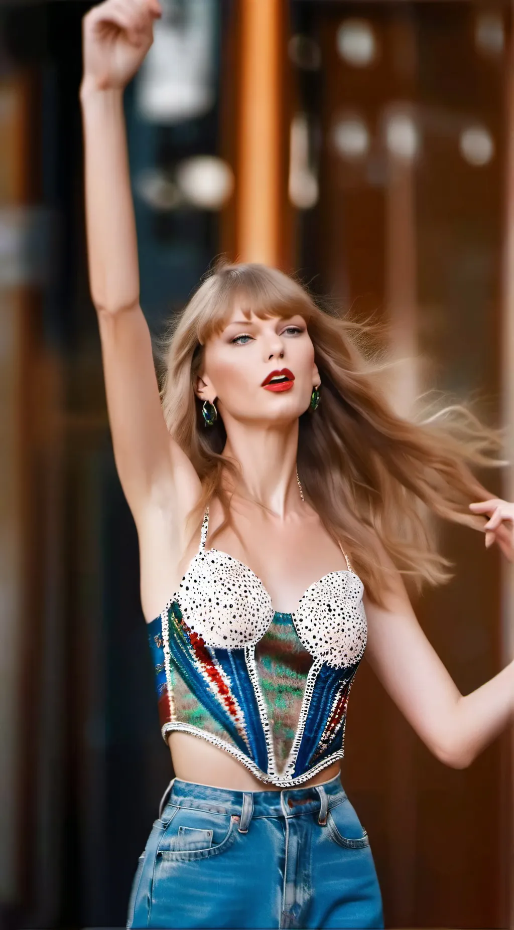 ai character: Taylor Swift  background