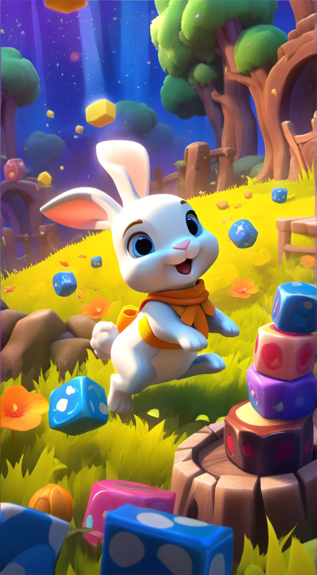 ai character: Easter bunny background