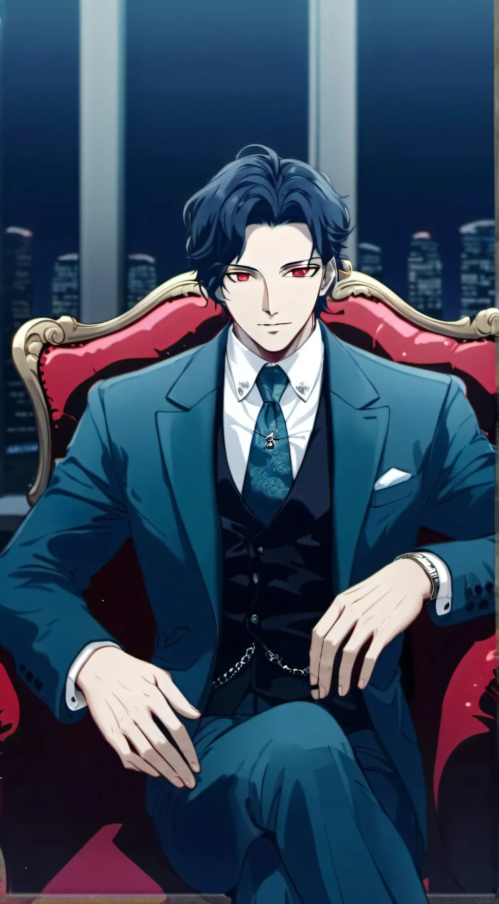 ai character: Muzan  background