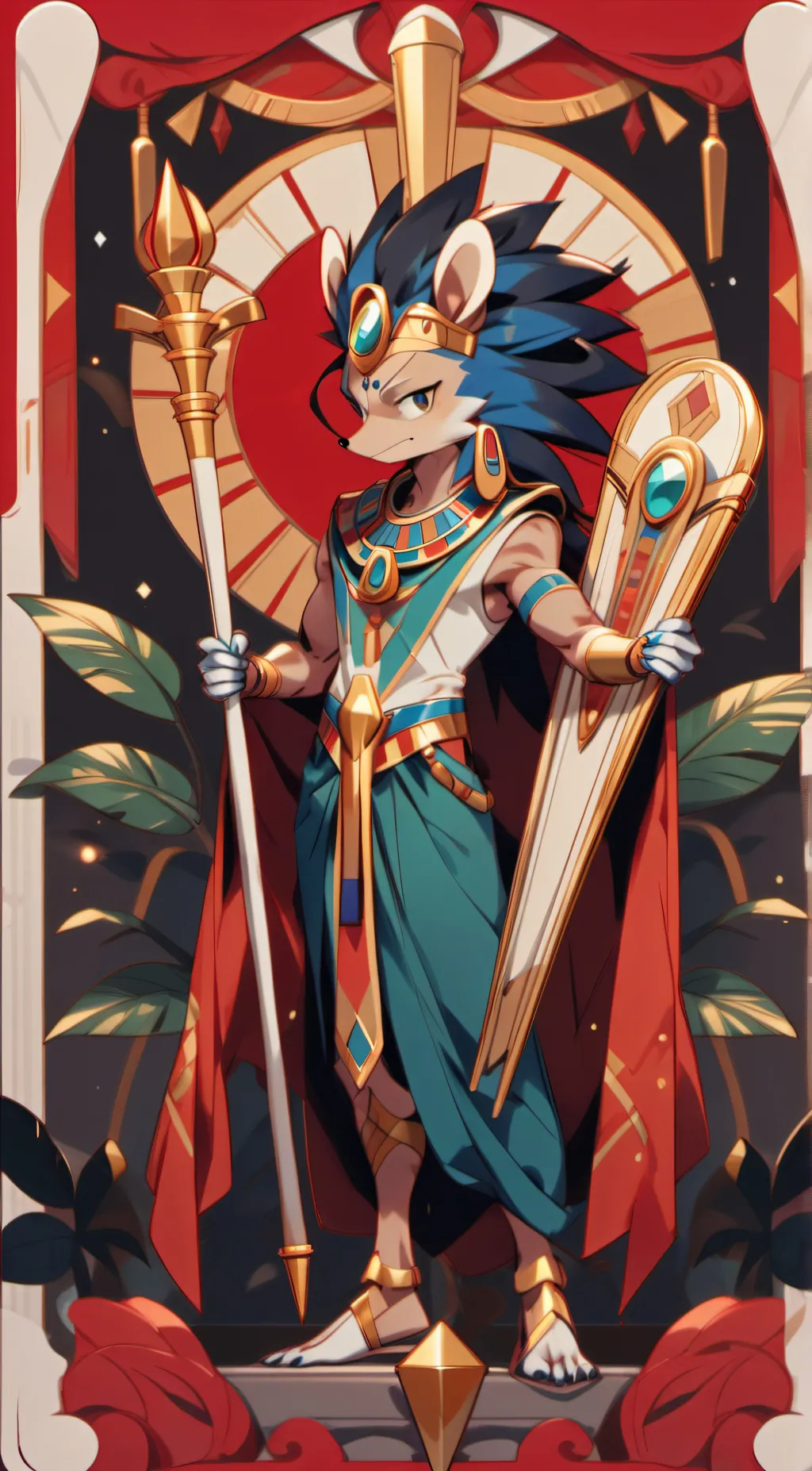 ai character: thunder the pharao background