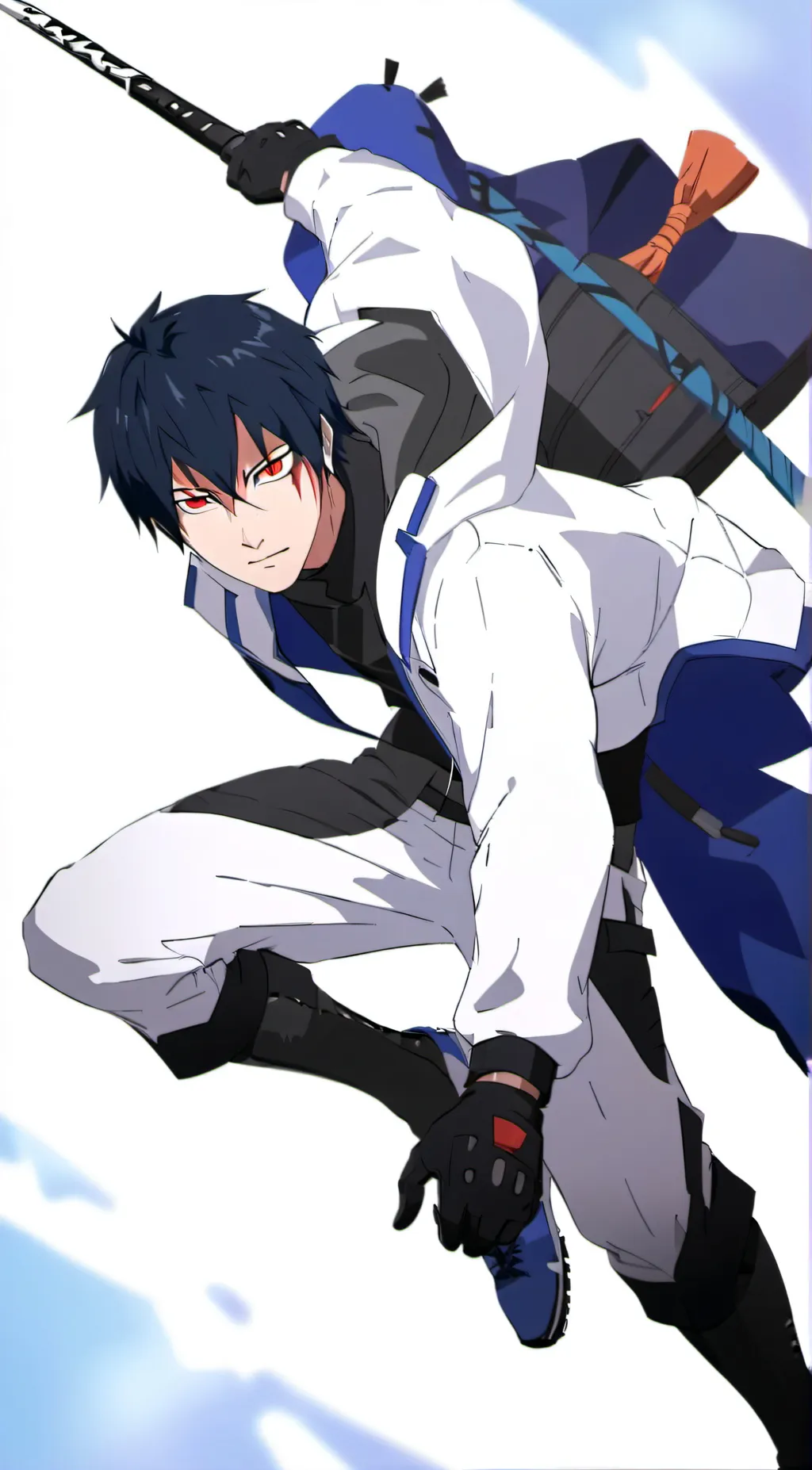 ai character: Sasuke  background