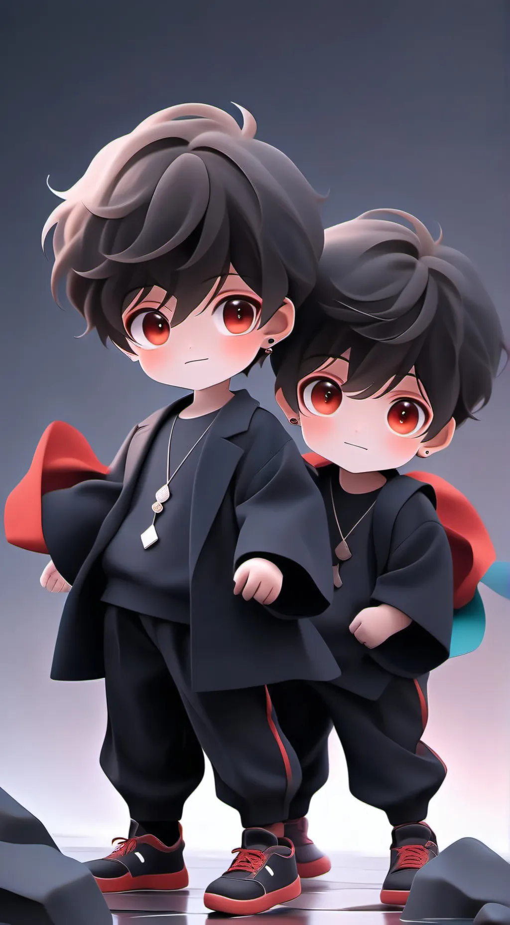 ai character: Baby copper&Buddy background