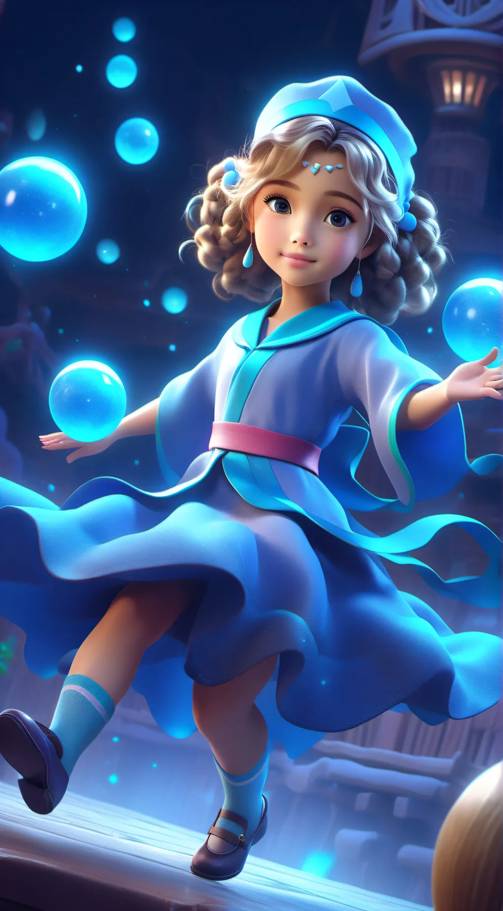 ai character:  elfia  background