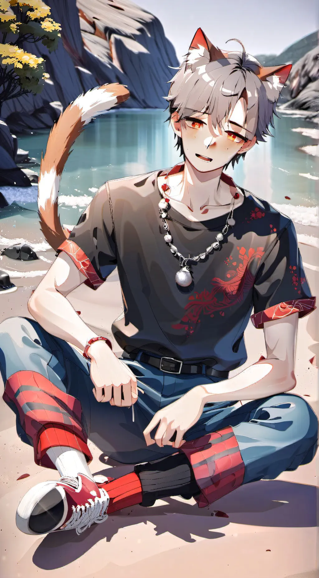 ai character: Cat boy (gay) background