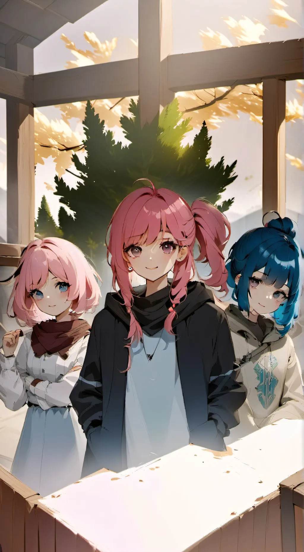 ai character: Emily, Mia, Rachel background