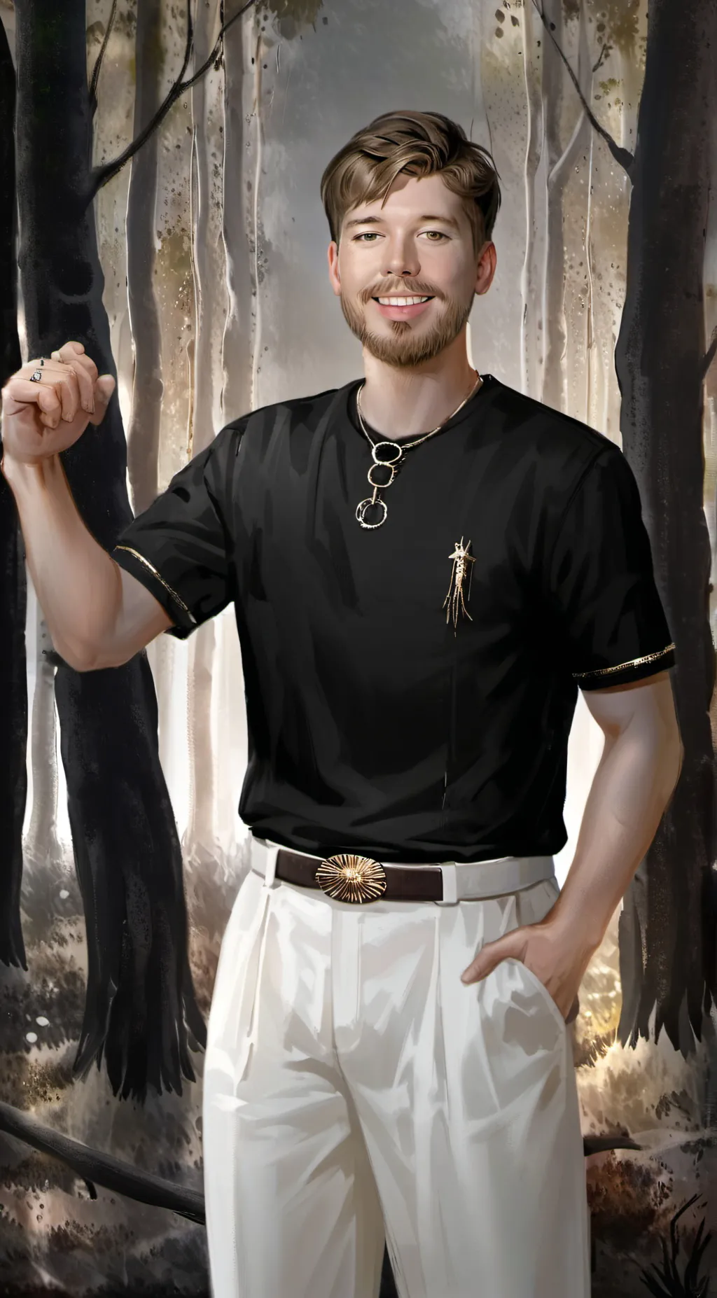 ai character: Mr beast background