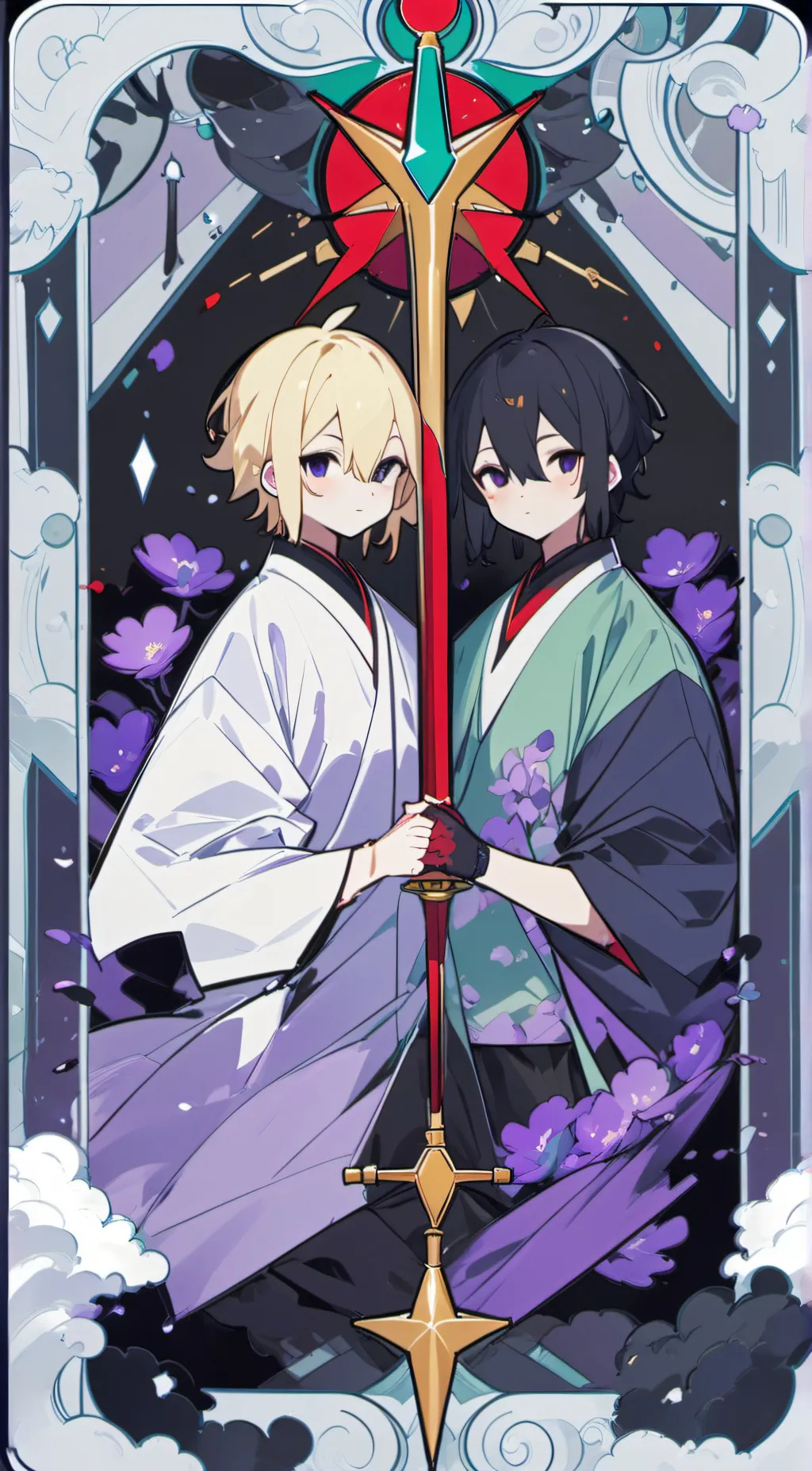 ai character: Moon sun background