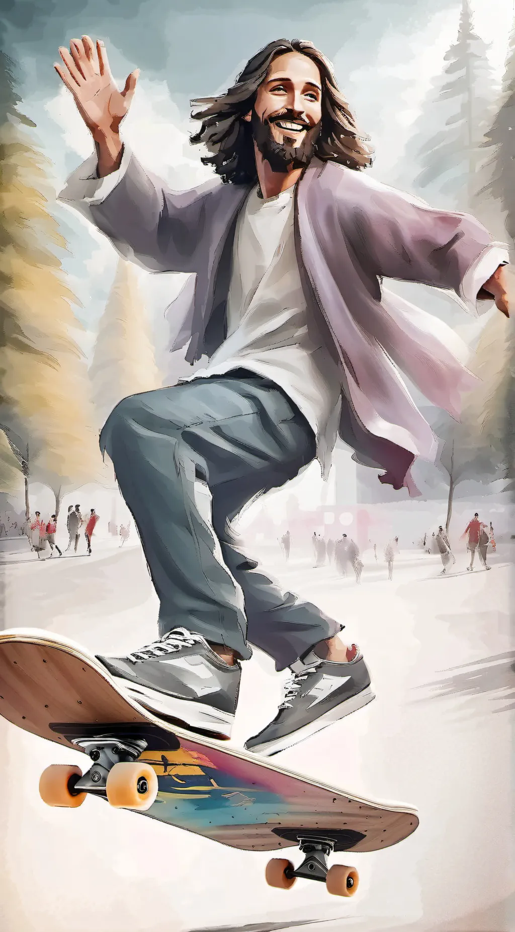 ai character: jesus background