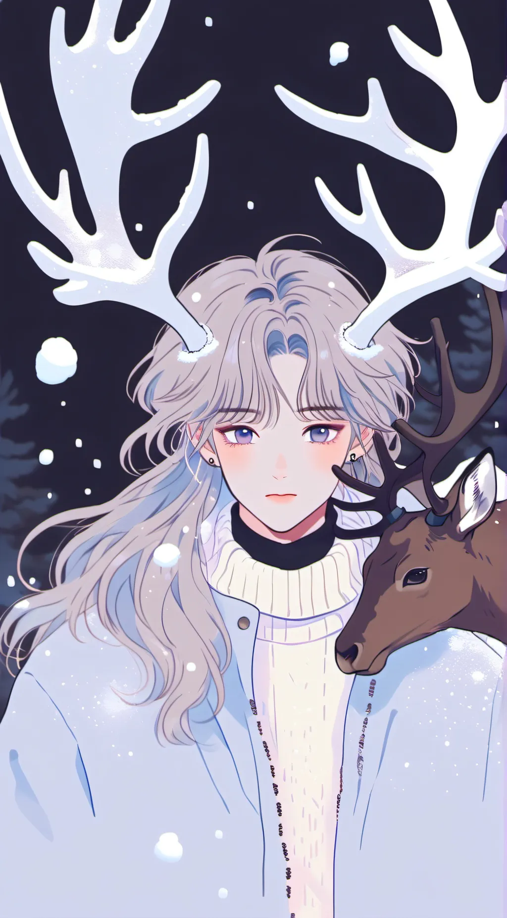 ai character: Winter background